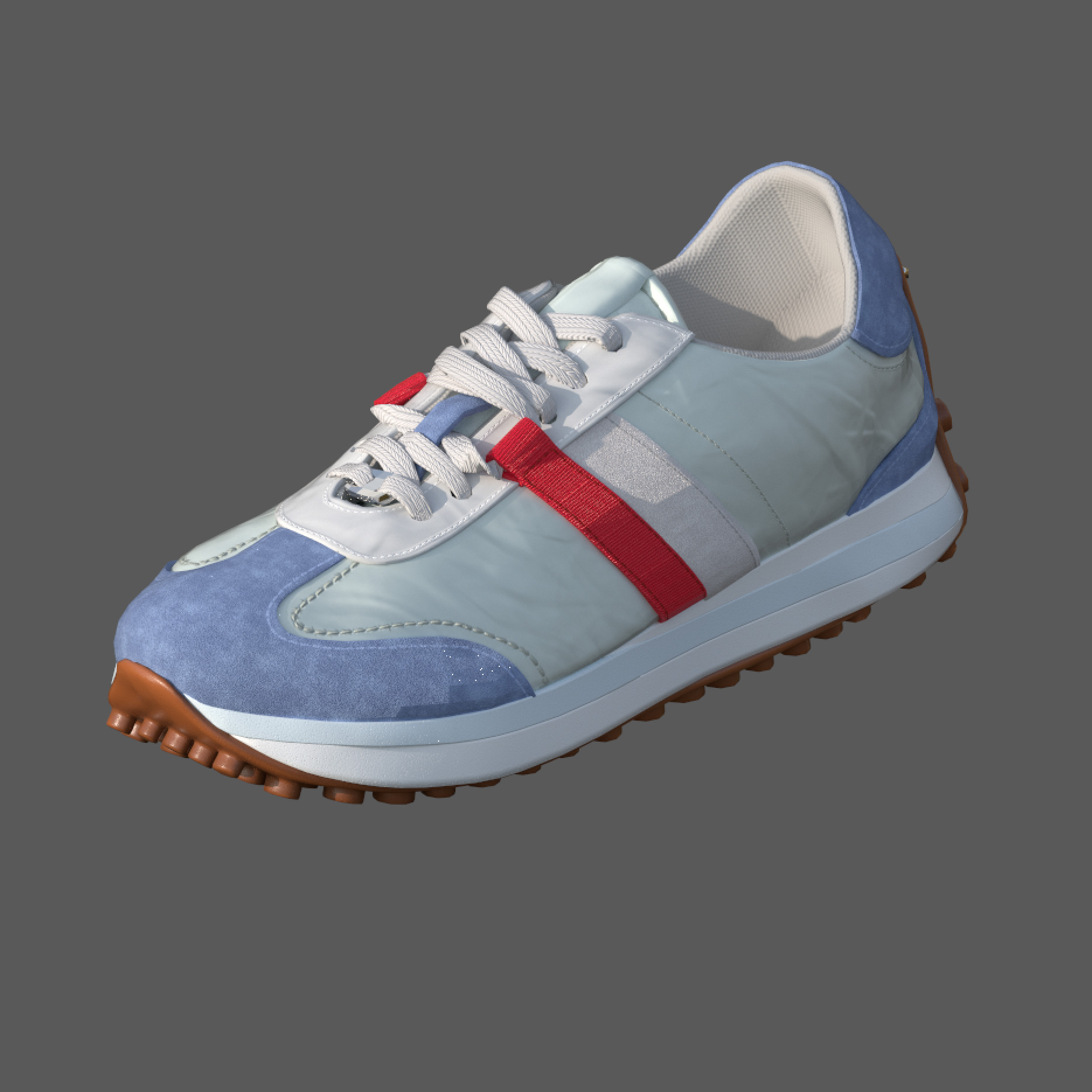 Ferragamo 3D CGI campaign shot A — 3D modeling and product visualization by Gabriel Moro